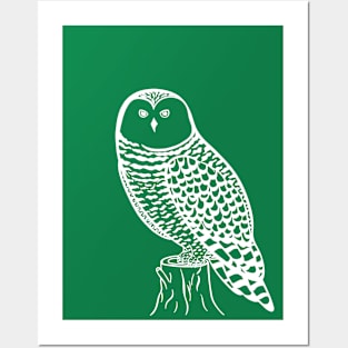 Snowy Owl - bird watchers nocturnal animal design Posters and Art